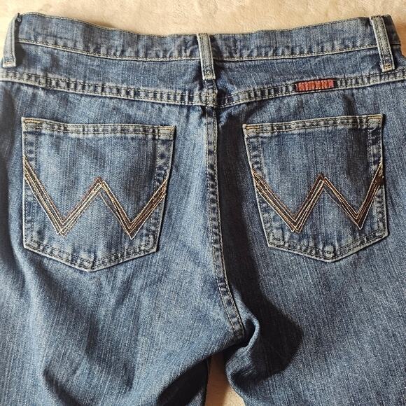 Vintage Y2K Wrangler 9/10 32 Medium Wash Western Jeans Denim Rodeo 90s Cowgirl - Picture 11 of 16